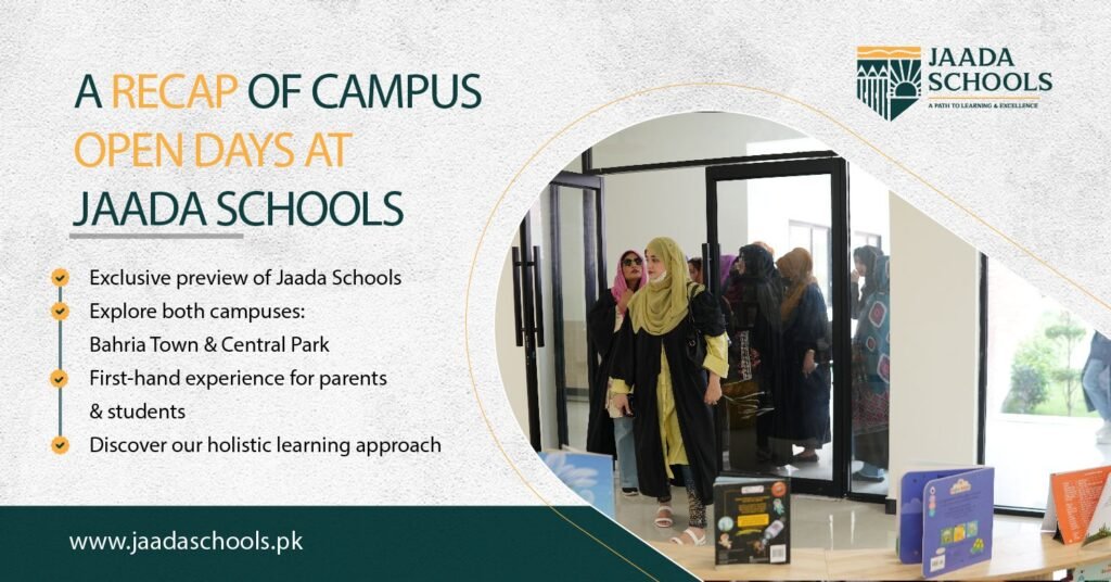 A recap of open days at jaada schools