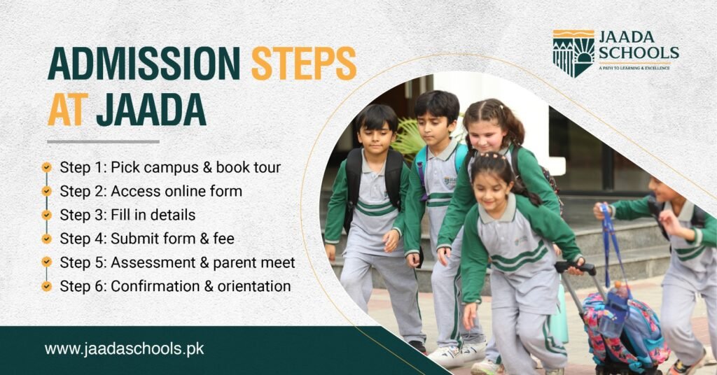 Admission steps at jaada